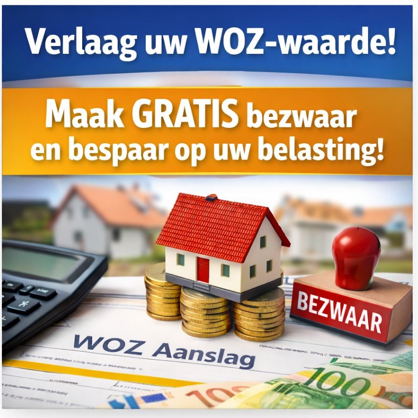 Bespaar ook op uw WOZ-aanslag, bezwaar maken loont in veel gevallen! TIP maak GRATIS bezwaar