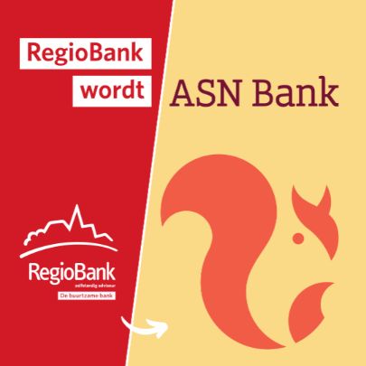 RegioBank wordt ASN Bank. Voor jou verandert er weinig, behalve de naam.