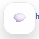 De ronde knop Open chat, met daarin een tekstballon. De knop zweeft rechtsonder in het scherm.